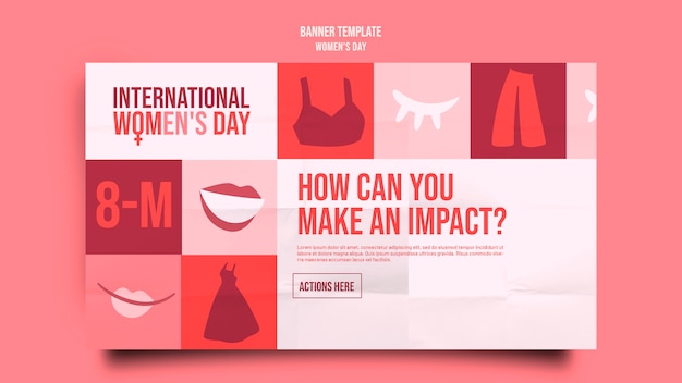 Free PSD women's day banner template