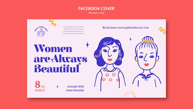 Free PSD women's day celebration facebook cover template