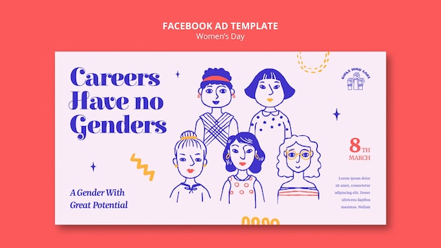 Free PSD women's day celebration facebook template