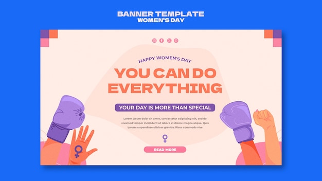 Free PSD women's day celebration landing page