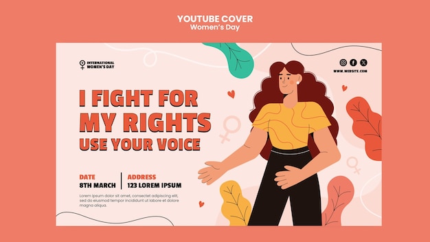 Free PSD women's day celebration youtube cover