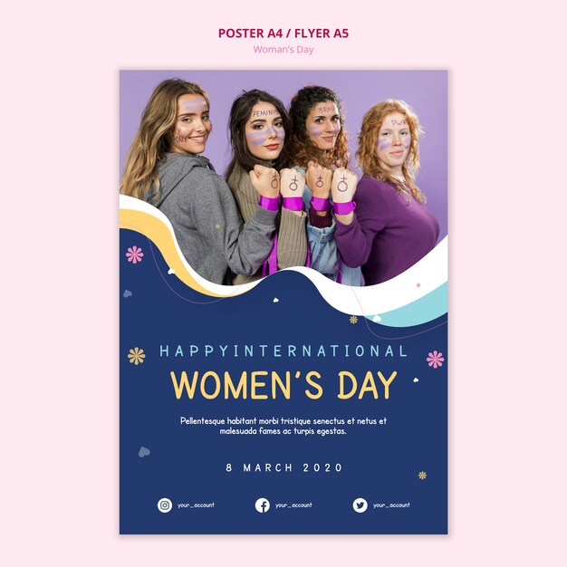 Women's day poster empowering females