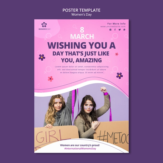 Women's day poster template