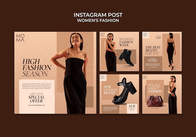 Free PSD women's fashion  instagram posts