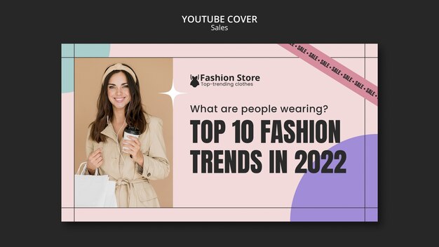 Women's fashion sale youtube cover template