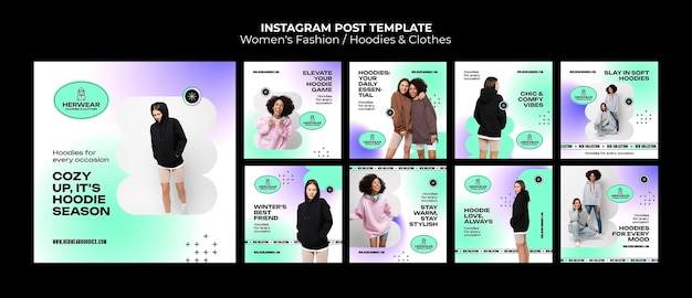 Free PSD women's fashion template design