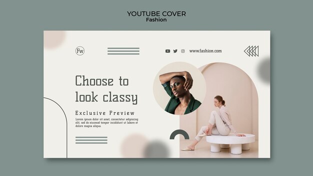 Women's fashion week youtube cover template