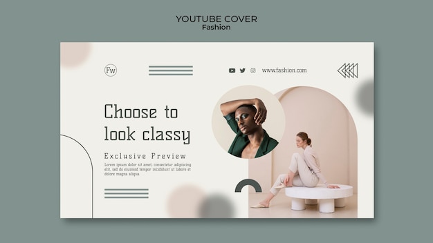 Women's fashion week youtube cover template