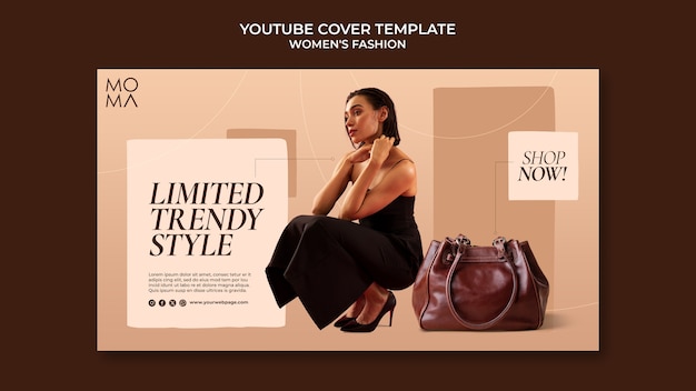 Free PSD women's fashion  youtube cover