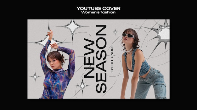 Free PSD women's fashion  youtube cover