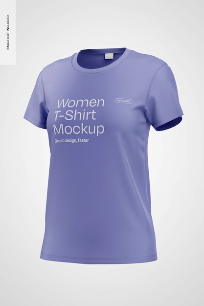 Women T Shirt Mockup Front View