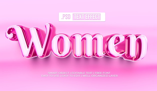 Women Text Style Effect