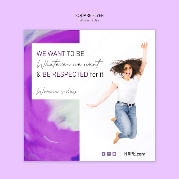 Womens day flyer template