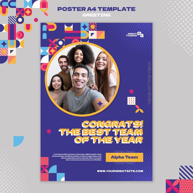 Work congrats poster template