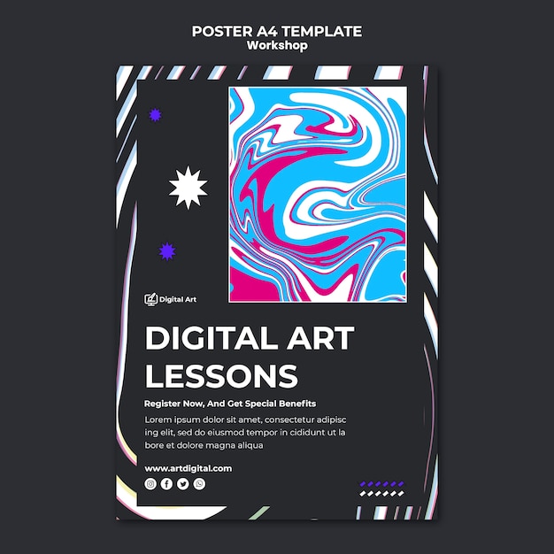 Free PSD workshop poster template