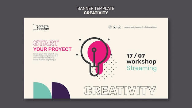 Free PSD workshop streaming banner template