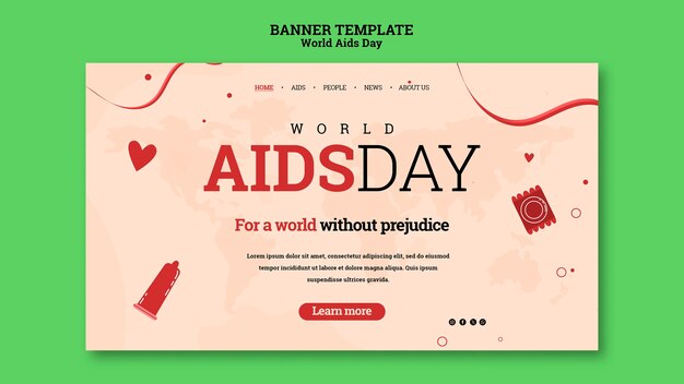 World aids day landing page template