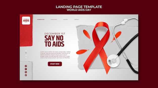 World aids day template design