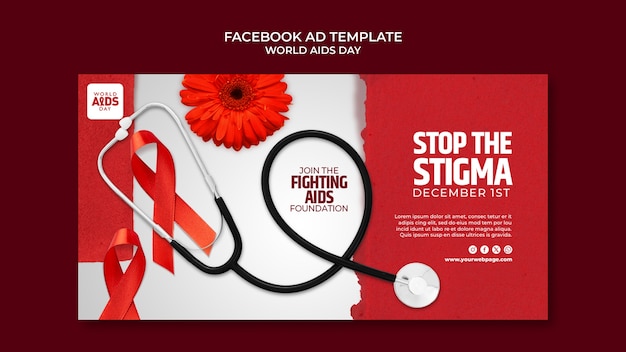 World aids day template design