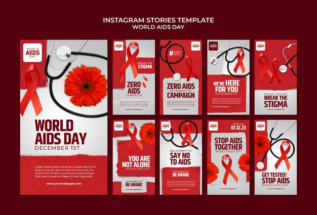 World aids day template design