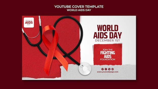 World aids day template design