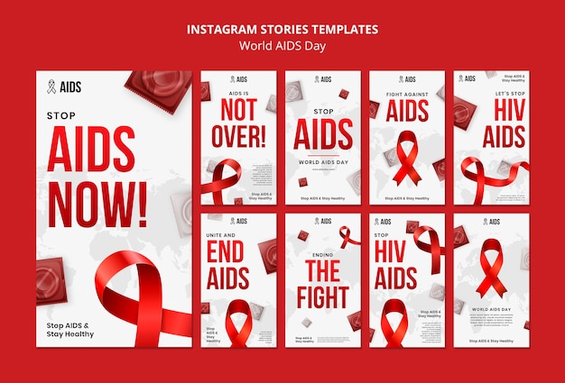 Free PSD world aids day template design