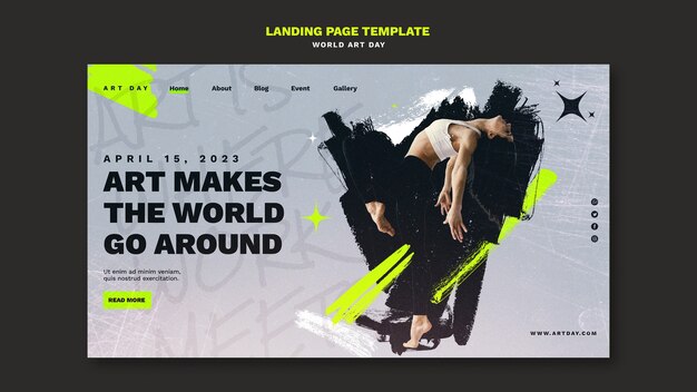 World art day celebration landing page