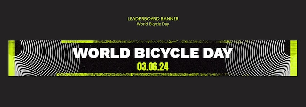 Free PSD world bicycle day template design