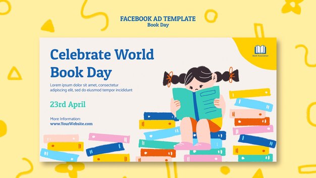 World book day celebration facebook template