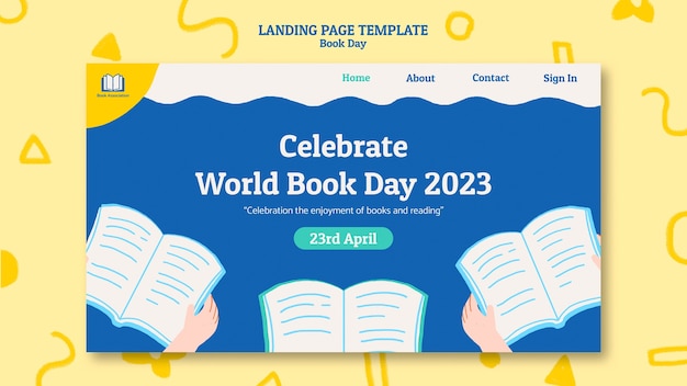 World book day celebration landing page