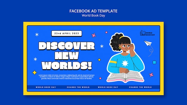 Free PSD world book day facebook template