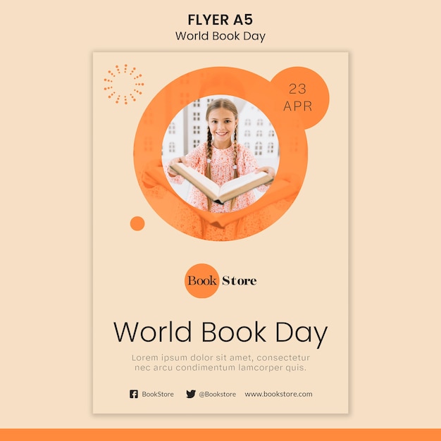 World book day flyer template