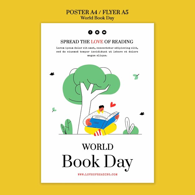 World book day poster template