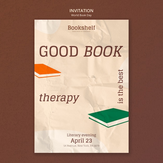 Free PSD world book day template design