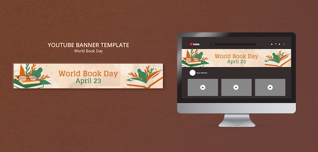 Free PSD world book day template design