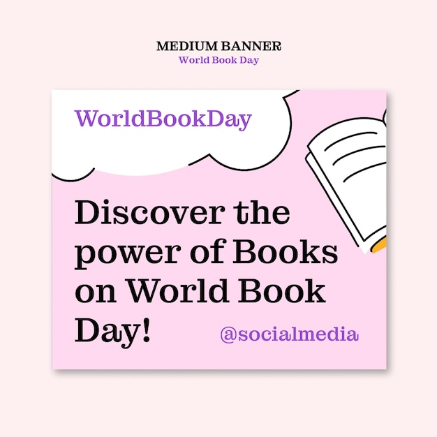 Free PSD world book day template design