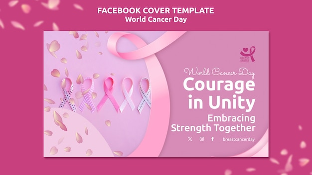 Free PSD world cancer day facebook cover template