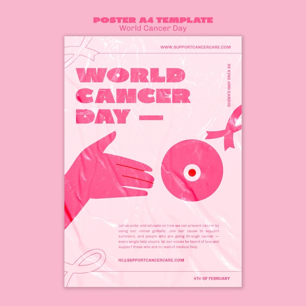 Free PSD world cancer day poster design design