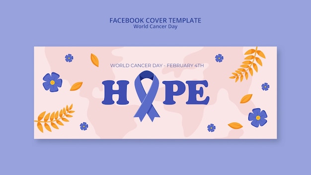 Free PSD world cancer day social media cover template