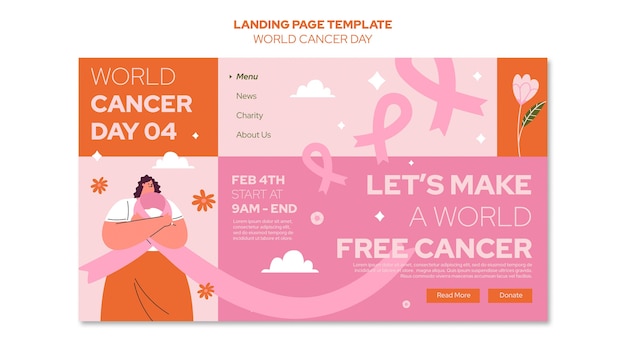 World cancer day template design