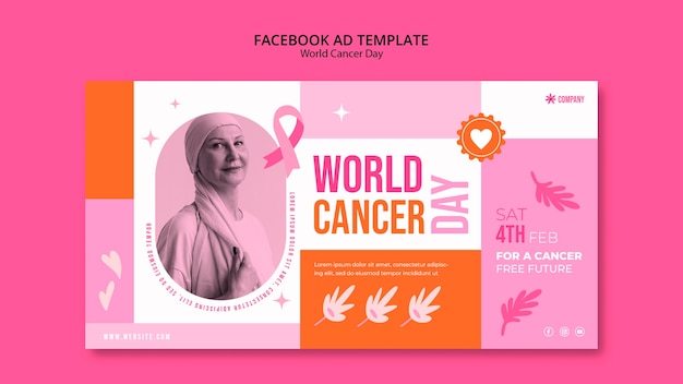 Free PSD world cancer day template design