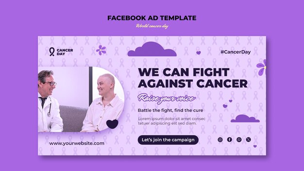 Free PSD world cancer day template design