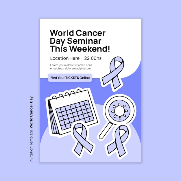 World cancer day template design