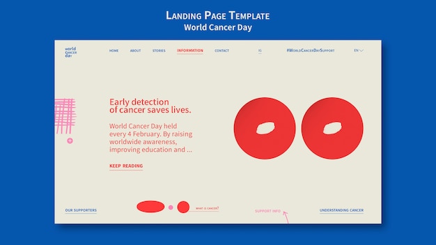 Free PSD world cancer day web template