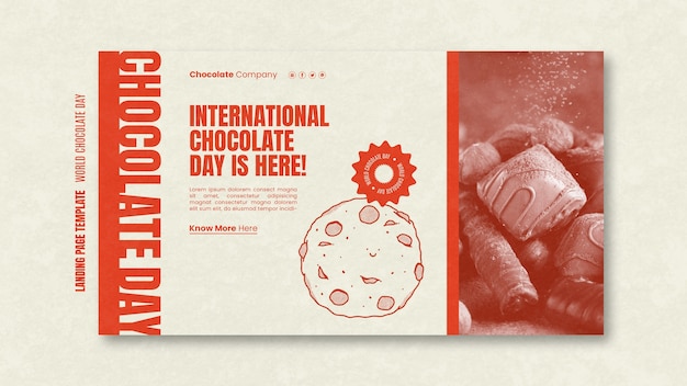 Free PSD world chocolate day celebration facebook template