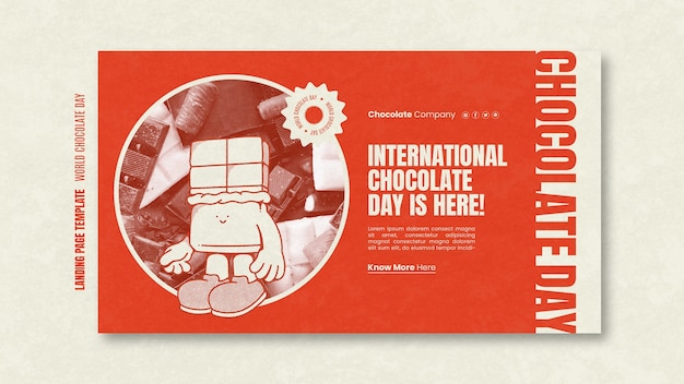 World chocolate day celebration facebook template