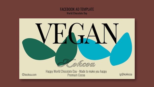 Free PSD world chocolate day celebration facebook template