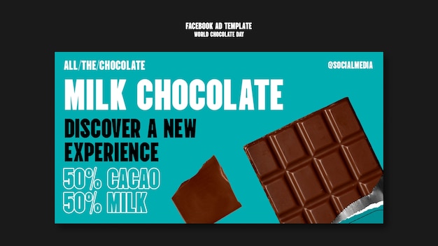 Free PSD world chocolate day celebration facebook template