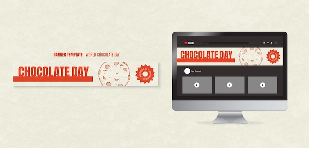 World chocolate day celebration youtube banner