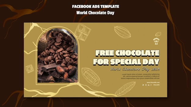 Free PSD world chocolate day facebook template